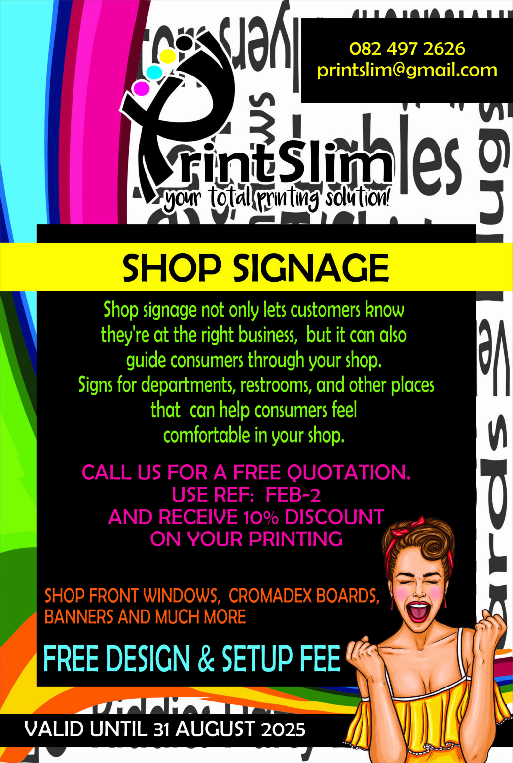 Printslim Shop Signage ABS Prints