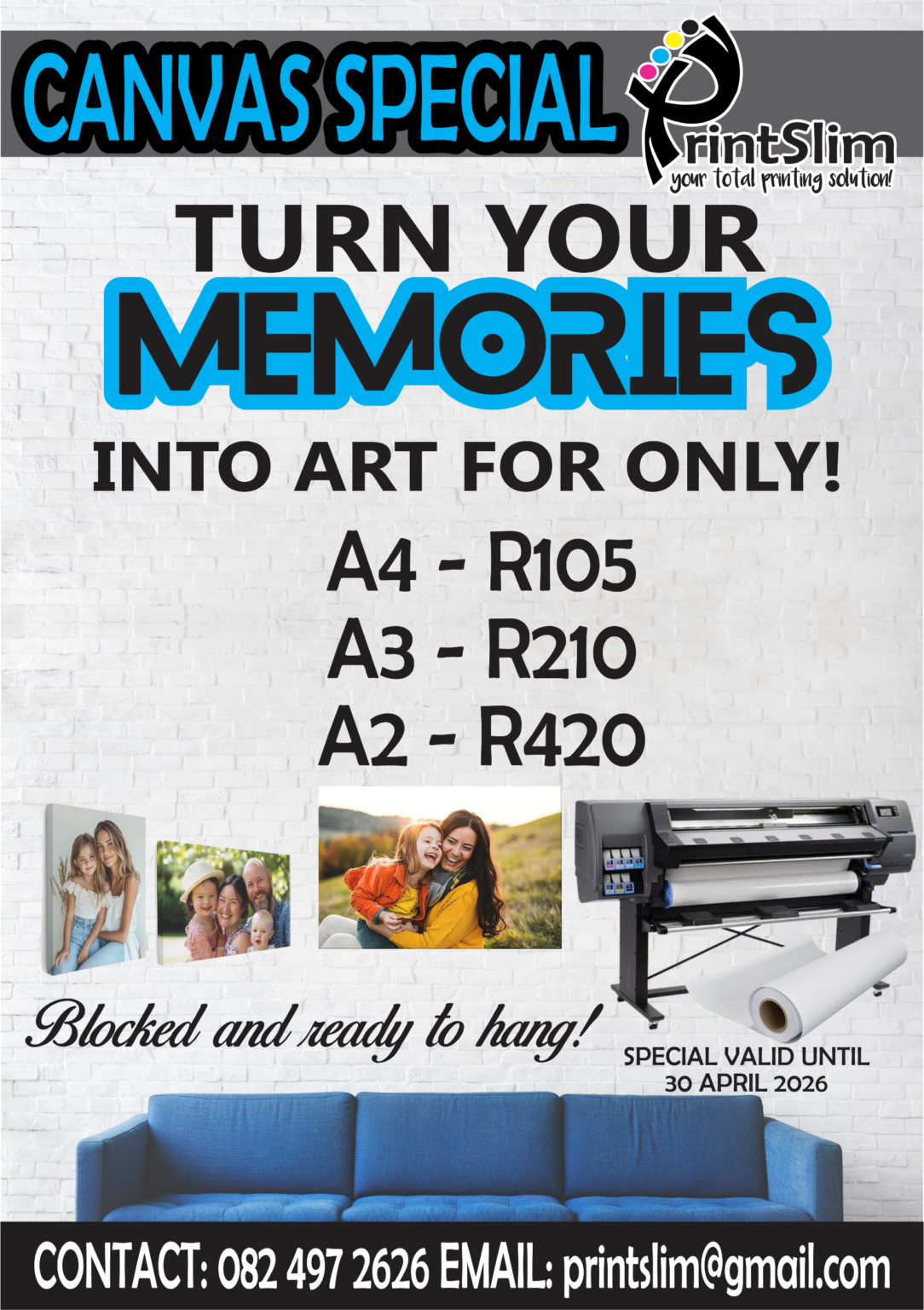 Printslim Canvas Special March to April 2026