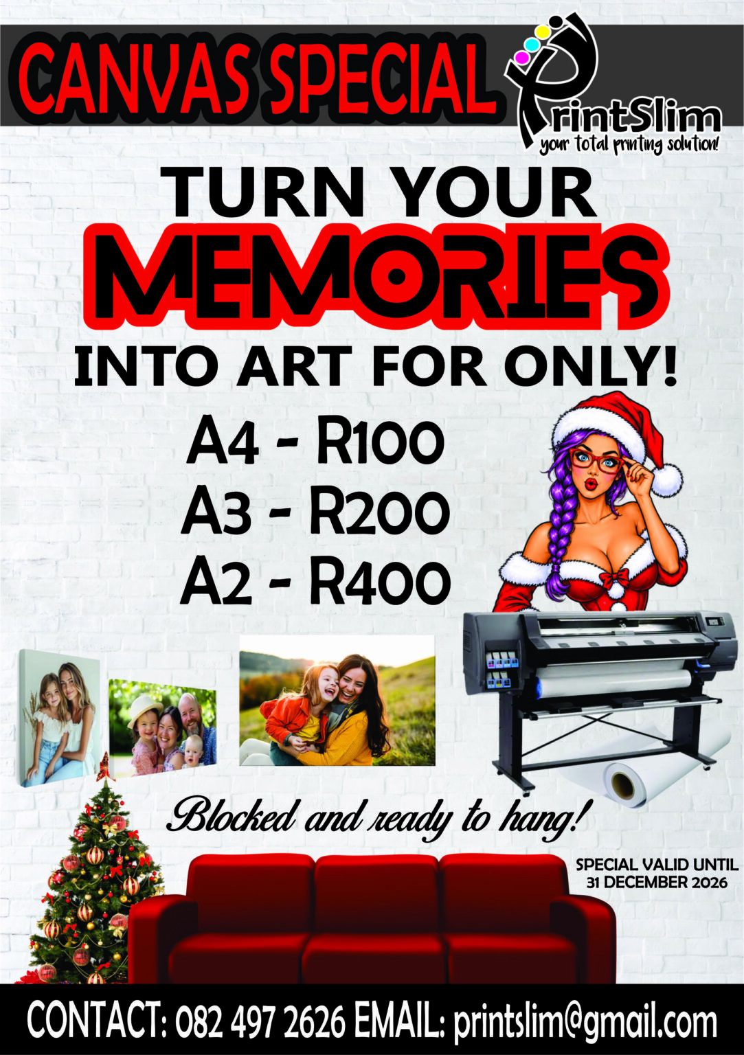 Printslim Canvas Festive Season 2026